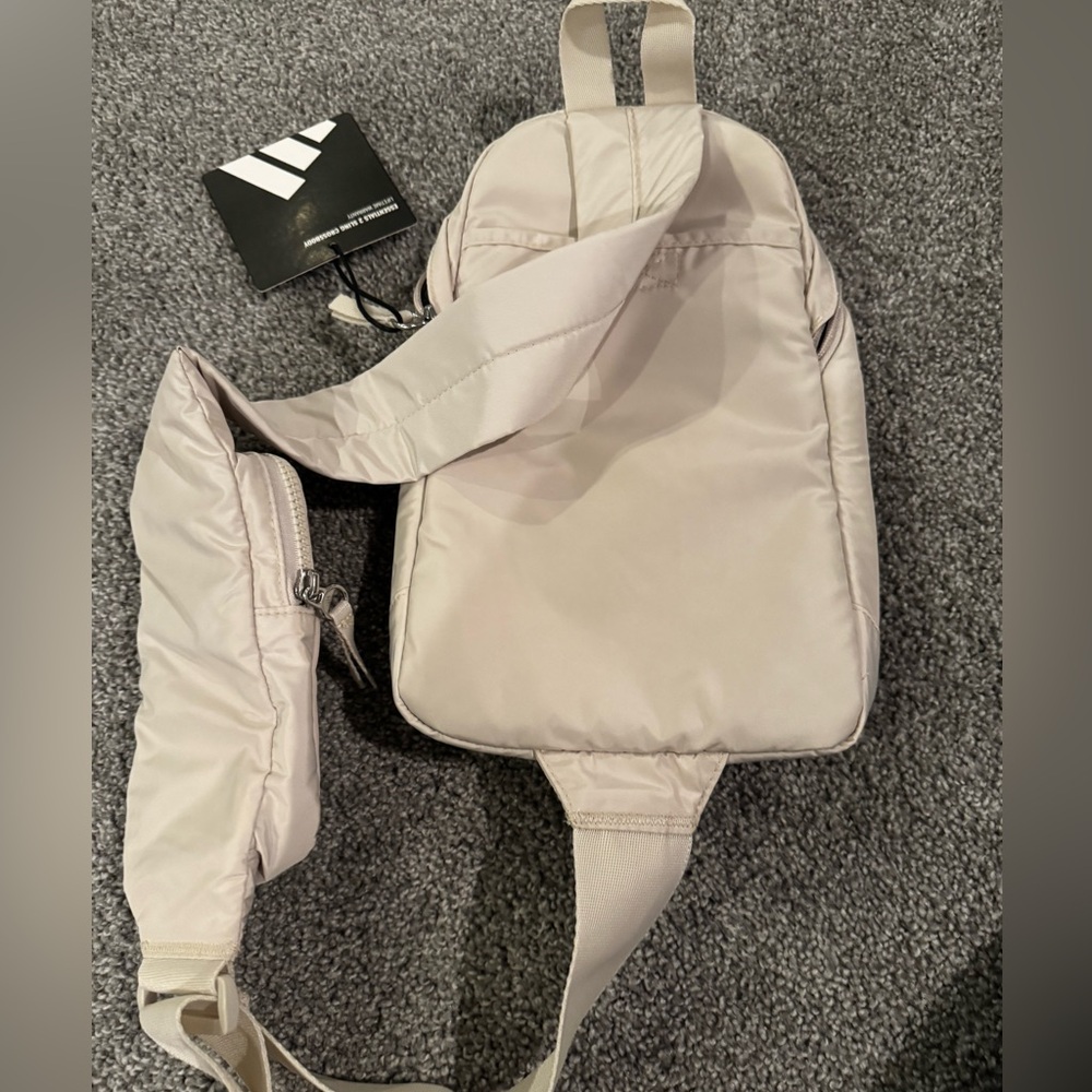 Adidas Beige Backpack with Crossbody Pouch - Picture 4 of 5